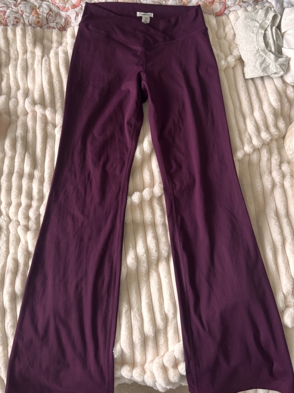 Garage Purple High-Waist Flare Leggings